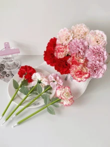 1 chiếc bút bi hình hoa cẩm chướng sống động, bút bi hình bó hoa, quà tặng Ngày của Mẹ/Ngày Nhà giáo, bút viết cho học sinh, bút đạo cụ. - A - Xem 1