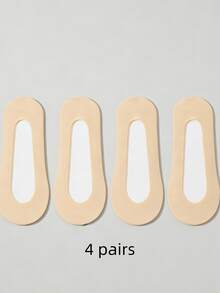 2/4/5 đôi tất thuyền siêu mỏng thoáng khí dành cho nữ, mềm mại, thấm hút mồ hôi, chống trượt, có lớp silicon vô hình, thoải mái, mềm mại, thích hợp cho mùa xuân/hè. - Nhiều màu - Xem 12