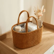1pc Cartoon Animal Diaper Storage Basket, Newborn Diaper Storage Box, Suitable For Nursery Use - Multicolor - View 2