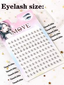 120簇C型卷翘柔软自然新手友好型卷翘蓬松多功能假睫毛，甜美酷炫可爱卡通风格分段式睫毛簇，单簇睫毛 - 查看 3