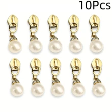 5/10Pcs Faux Pearl Zipper Pulls, Suitable For Bags, Clothing, DIY Decoration, Nylon Lockless Zipper Accessories - Multicolor - View 20