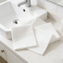 Khăn lau chuyên dụng không xơ 4 lớp, chất liệu không dệt, dùng cho salon và spa, mềm mại, chắc chắn và bền bỉ, không chứa latex, kích thước 2" x 2", 200 miếng. - trắng - Xem 3