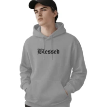 Men's Fleece Hoodie, Street Style,  Print, Statue Writing, Streetwear, Long Sleeve Hooded Sweatshirt, Unisex Jacket With Pocket. - 灰色 - 查看 6