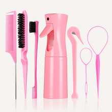 2/6/7pcs/Set Baby Hair Brush Set, Multi-Functional Children Hairbrush For Newborn Hair Washing, Girls Hair Styling Tools, Including Brush Set And Spray Bottle - Suitable For All Hair Types And Daily Styling, Portable Family Brush Set - Multicolor - View 8