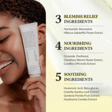 Relief Cream | Daily Face Moisturizer | Blemish Relief Care | Soothing Recovery & Moisture With Niacinamide, Panthenol |  Vegan Skin Care For All Skin Types | 1.7 Fl Oz (Pack Of 1) - trắng - Xem 3