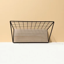One-Piece Ironwork, Wall-Mounted Shelf Without Drilling, Suitable For Rooms, Living Rooms, Apartment Decoration, Festival Storage Rack, Leisure Bedside Storage Rack, Wall-Mounted Storage Rack (With Hooks) - Black - View 14