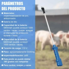 Electric Livestock Farmer: Blue+108cm+detachable +rechargeable +led Light, Adaptable To Various Animals (scenarios): Cattle Movement, Pre-slaughter Inspection, Grazing And Cleaning Stables - Azul - Ver 6