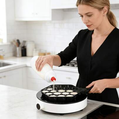 1pcKitchen Baking Tools, Manual Egg Beater Suitable For Cakes, Cookies And Baking Goods, Easy Squeeze Design, Precise Measurement, Essential For Soth Mixing | Durable Plastic | Easy To Clean | Convenient And Quick | Great Helper For Baking Supplies. Hand Crank Batter Mixer Bottle Style Batter Dispenser, Manual Turning Mixing With Mixing Ball, Perfect For Cupcakes, Pancakes, Waffles, Cakes, | Squeeze Bottle | Durable Kitchen Tool [Holiday Gift For Wife And Mother] Random Style And Color