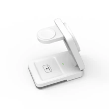 3-In-1 Foldable Magnetic Wireless Charger, Compatible With IPhone 17/16/15/14/13 Pro Max, S9/Ultra, 3/Pro, Simultaneous Fast Charging, Desktop Stand - White - View 6