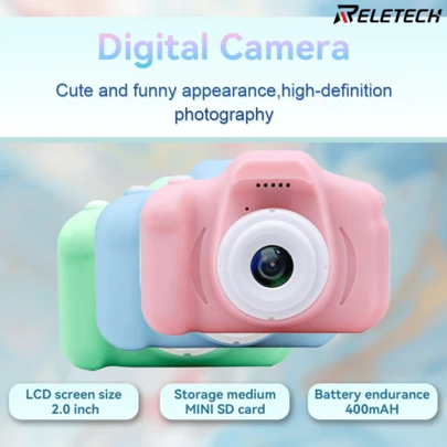 Reletech 2.0 Pulgadas Cámara Mini Portátil Adorable con Pantalla Clara, Diseño Minimalista y Adorable, Adecuado para Adolescentes (X2L)