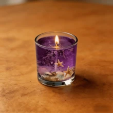 Ocean Scented Candle With Real Sand, Stones, Starfish And Seashells, Creates Ambiance, Gifts For Valentine's Day, Couples, Women, Girls, Wedding, Room Decor, Friends, Graduation, Birthday, Mother's Day, Home Decor, Birthday Decor, Fragrance: Ocean Breeze - Multicolor - View 10