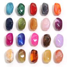 21x12毫米不对称亚克力双色云朵珠，大理石纹理和斑点图案，适用于DIY珠宝制作，如项链、手链、钥匙扣、耳环、手机挂饰、装饰工艺品、珠宝制作隔珠、手工配件，表面光滑，色彩鲜艳，可用于创意工艺品和礼品制作。 - 彩色 - 查看 7