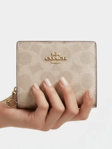 Coach Ví Snap Canvas Signature CW789 IMXDM - Hồng - Xem 5