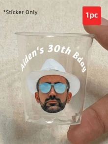 1/28/56pcs Customized Face Photo Stickers, Cup And Wine Glass Stickers, Wedding Photo Decals, Bachelorette Party Favors, Vinyl Material - Multicolor - View 19