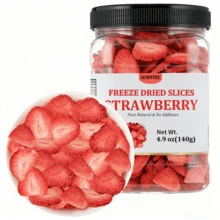 ULTHMOK Freeze-Dried Strawberry Slices, 4.9OZ (140g), No Additives, Pure Strawberry Crisps, Canned, Afternoon Tea, Snacks, Yogurt, Gifts, Christmas - Strawberry Slices - View 6