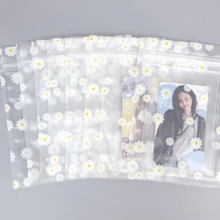 200 piezas Bolsas de embalaje de regalo transparentes gruesas con patrón floral, autosellantes, adecuadas para regalos de vacaciones, cumpleaños, bodas, almacenamiento diario, bolsas de plástico resellables reutilizables - Bolsas de embalaje - Ver 2
