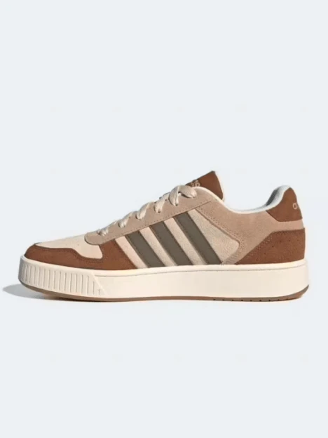 Tênis Adidas NEO de Suporte Estável, Resistente ao Desgaste, Unissex, com Sola Grossa, Design Retrô, Leve, Confortável, Amortecedor de Choque, Casual de Cano Baixo para Transporte, Moda Versátil de Sola Plana, Estudante Combinável KK1416 - Castanho - Visão 1