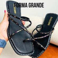 Amizzara X Exclusive Shiny Rhinestone Flats - màu đen - Xem 1