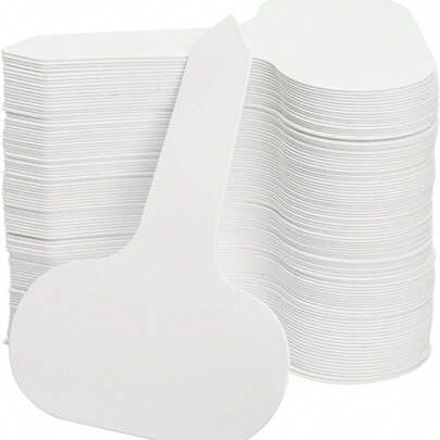 200pcs Plastic T Shaped Plant Labels – Waterproof Writable Garden Tags, Reusable Plant Markers For Vegetable Flower Planting, Seed Labels Nursery Tags Greenhouse Supplies