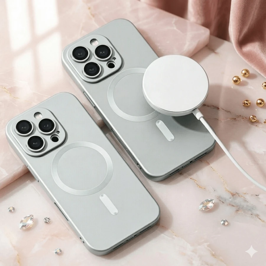 Hadaasi 1pc Silver Metal Texture Soft Phone Case, Suitable For IPhone 17e 17, 17 Air, 17 Pro, 17 Pro Max, Anti-Scratch, Shock-Proof Full Camera Protection Ultra-Thin Design, Suitable For IPhone 13, 11, 16 Pro Max, 15, 14, 12, 16e