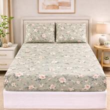 400 Thread Count Micropercal Bedding Set With Hemstitching, Double, Queen, And Single Sizes, Printed, Extra Soft And Comfortable Touch. - Màu Khaki - Xem 2