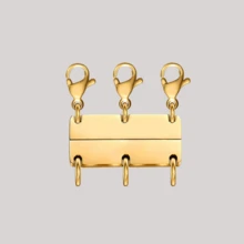 Layered Magnetic Necklace Clasp, 18K Gold And Silver Separators For Stackable Necklace Clasps, Jewelry Clasps For Necklace Separation And Extension - Multicolor - View 10