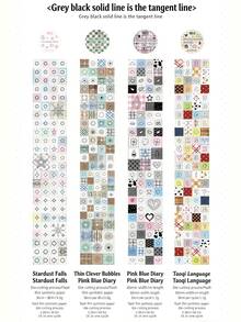 4pcs/Set High-Quality Glitter Washi Tapes, All-Match Duo Series, Ins-Style Versatile All-Match Pattern Stickers For Scrapbooking, Journaling, Card Making Scrapbook Supplies - Set - View 10