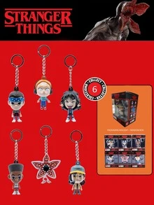 1 chiếc móc khóa hình nhân vật kinh điển "Stranger Things" được Netflix ủy quyền, hình dễ thương, móc treo ba lô, phụ kiện móc chìa khóa xe hơi, quà tặng cho người hâm mộ, quà tặng cho mẹ, bố, quà tốt nghiệp và quà tặng cho giáo viên. - Nhiều màu - Xem 3