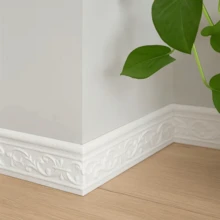 1 Roll 3.14" X 90.55" Self-Adhesive Baseboard Trim, Door Frame Molding, Wall Decor Baseboards For Wall Protection And Home Decoration - A - View 6