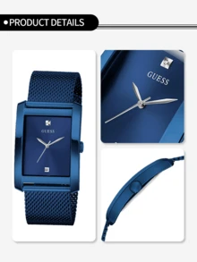 Guess Đồng hồ nam thời trang công sở, kiểu dáng casual, máy quartz, ba mặt số đa chức năng, model GW0898G2 - Màu xanh lam - Xem 8