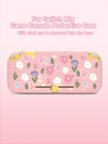 Cute Pink Floral Pattern Compatible Accessories Set For Switch2 (2025)/Switch NS/Switch OLED, Including Protective Case/Storage Bag, TPU Soft Shell, Stylish And Practical, Portable Stand, Portable Travel, Anti-Fall, Anti-Scratch, Anti-Fouling, Fashionable Romantic Gift - Multicolor - View 12