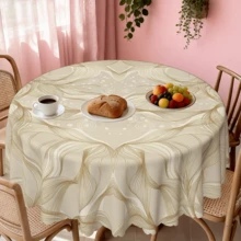1 chiếc khăn trải bàn họa tiết sóng trừu tượng trang nhã màu nâu nhạt và trắng, được làm từ vải polyester với hình ảnh in sắc nét, thích hợp cho sinh nhật, đám cưới, kỷ niệm, tiệc tùng, dã ngoại, ngày lễ và các sự kiện kỷ niệm khác. - A - Xem 11