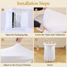 Váy phủ bàn cocktail tròn 32in x 43in / 24in x 43in, chất liệu chiffon co giãn, phù hợp cho quán bar, quán rượu, đám cưới, tiệc tùng, tiệc chiêu đãi, sinh nhật. - Nhiều màu - Xem 9