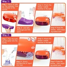 Baby Bath Bubble Machine Set, Fun With Music, Green Dinosaur-Shaped Electric Bubble Machine Bathtub Toy, A Great Way To Relieve Infants' Bath Fear, Rich Bubbles To Stimulate Sensory Exploration, The Perfect Bath Companion, Parent-Child Bath Interactive Toy, Children's Day, Birthday, Christmas Gift. - Green - View 4