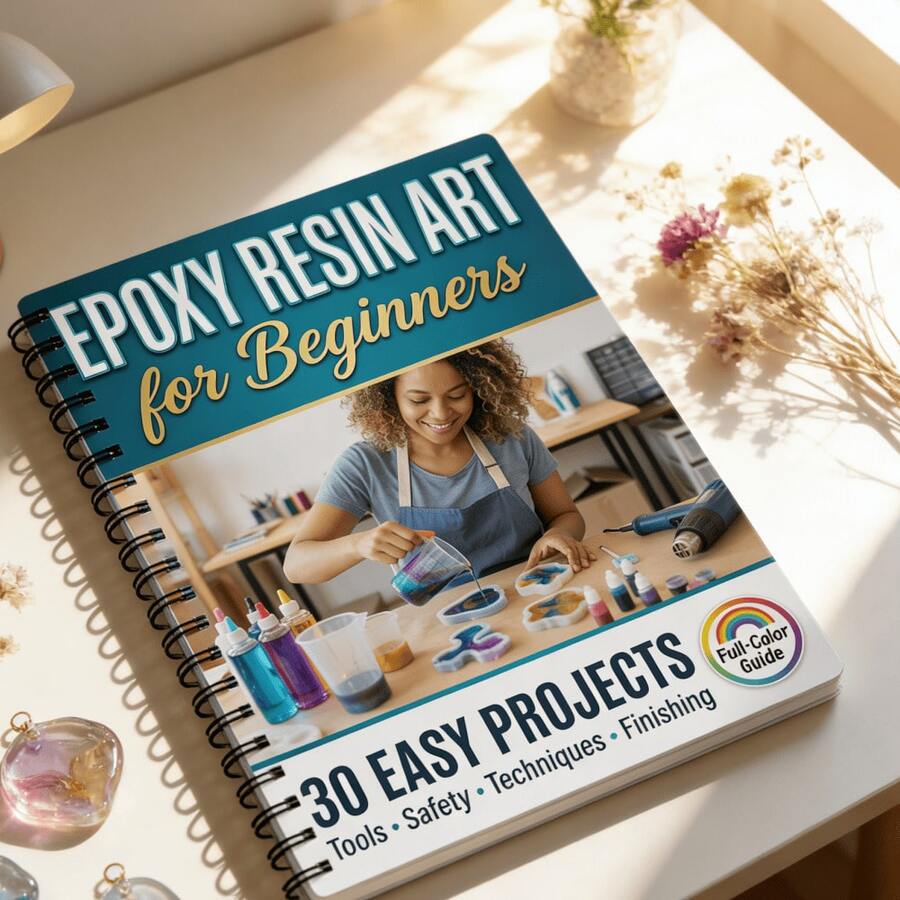 1pc Epoxy Resin Art Beginner Spiral Notebook, 30 Simple Full-Color Resin Project Guide, Tools Safety Techniques And Completion Diary, Ideal Gift For DIY Art Makers, Resin Beginners And Creative Enthusiasts - A - View 1