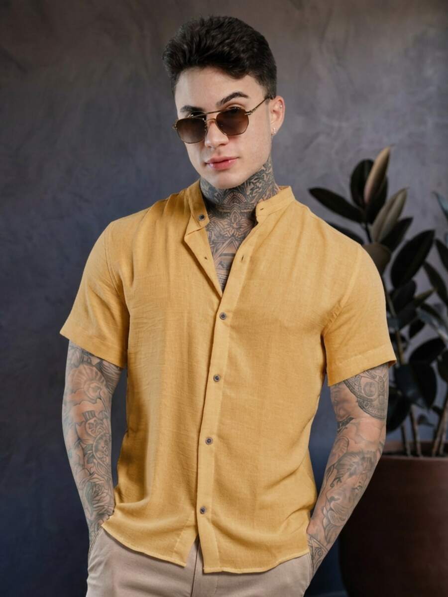 Men Shirts - Beige - Voir 1