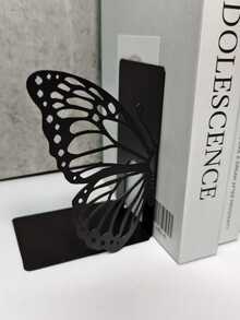 1 Stück Cut Out Metall-Schmetterling-förmiger Buchständer, L-förmiger Metall-Buchstütze, Heim-Dekoration Bücherregal, dekorative Tisch-Ornamente - Verschiedenfarbig - Übersicht 5