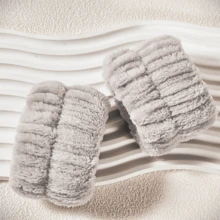 2 Pcs Ladies' Face Washing Wristband - Multiple Colors Of Face Washing Wristband - Perfect For ,Sports, And Household Chores, Wrist Protection To Absorb Sweat. It Is The Preferred Gift For Mother's Day, Valentine's Day, New Year, Autumn And Winter - gray - 查看 1