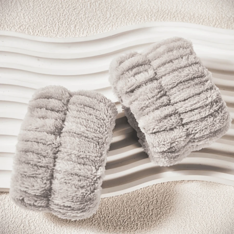 2 Pcs Ladies' Face Washing Wristband - Multiple Colors Of Face Washing Wristband - Perfect For ,Sports, And Household Chores, Wrist Protection To Absorb Sweat. It Is The Preferred Gift For Mother's Day, Valentine's Day, New Year, Autumn And Winter - gray - 查看 1