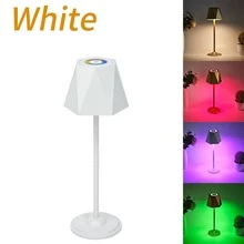 Đèn bàn LED hiện đại 1 chiếc với pin sạc 1800mAh, 16 chế độ ánh sáng RGB, điều chỉnh độ sáng cảm ứng và đế chắc chắn - Thích hợp cho phòng ngủ, quán bar, quán cà phê, ánh sáng trắng ấm có thể điều chỉnh, đèn quầy bar | Đèn bàn hiện đại | Đèn có thể điều chỉnh độ sáng - Nhiều màu - Xem 10