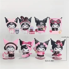 SANRIO 1/2/3个随机库洛米收藏手办，全新库洛米动漫玩偶 - 可爱PVC 3D模型，采用Q版库洛米表情设计，适合摆放在床头、书桌和车内。收藏礼物，圣诞节/生日礼物之选，情人节、婚礼、节日派对、母亲节礼物。 - 彩色 - 查看 3