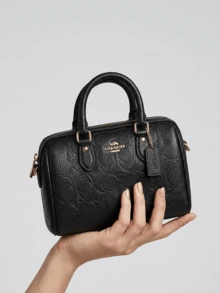 Coach 女士斜挎包，适合日常通勤、旅行、购物和散步 - 黑色 - 查看 6