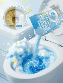 JAYSUING Multi-Purpose Toilet Cleaning Powder, High-Foam Bathroom Cleaner That Deeply Removes Stains, Grease, Limescale And Watermarks. Suitable For Glazed Surfaces, This Hot Water-Activated Stain Remover Efficiently Eliminates Grime And Oil Stains. - Liquid - View 13