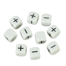10颗标准软糖骰子（+/-/0符号） - 兼容所有软糖主题游戏 黑白 - 彩色 - 查看 6