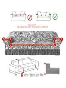 1 husă de canapea cu model geometric imprimat cu mătase lapte, husă decorativă elastică antiderapantă pentru canapea single/double/trei/patru locuri, prietenoasă cu animalele de companie, colorată, potrivită pentru primăvară, vară, toamnă, iarnă - Multicolor - Vizualizare 14