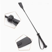 1 pieza Fusta de cuero hecha a mano, utilería de escenario - Negro - Ver 1