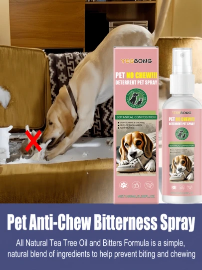 Anti-Chew Spray For Pets - Prevents Cats And Dogs From Climbing On Beds, For Indoor And Outdoor Use, Furniture And Other Restricted Areas. Pet Training Spray Can Stop Cats From Urinating And Scratching Indoors And Outdoors. Suitable For Indoor And Outdoor Furniture, Prevents Cats From Scratching, Digging And Biting. Ingredients, Easy To Carry.