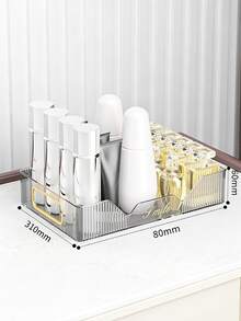 Light Luxury Acrylic Cosmetic Storage Box, Multi-Layer Transparent Desktop Skin Care Organizer Rack - Transparent Gray - View 6