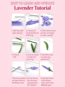 10-400pcs Batang Chenille Pipa DIY Kemasan Massal Dengan Video Tutorial, 60 Warna Batang Chenille Tebal 30cm Berwarna-warni, Batang Kerajinan Plush yang Dapat Dibengkokkan, Cocok untuk Membuat Bunga, Kerajinan Kembali ke Sekolah, Aksesori Rambut Plush dan Dekorasi DIY, Warna Asli Sesuai Gambar - Beberapa - View 5