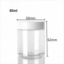 12pcs/Set 30/50/60/80/100/150ml Plastic Empty Jars With White Lids, Cream Containers, Food, Travel Bottles, Household Items - Multicolor - View 7